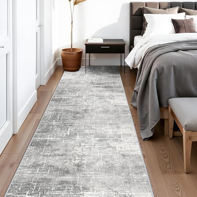 Washable Long Hallway Runner Rug: Non-Slip 2'6x12 Kitchen Rugs Abstract - Image 2