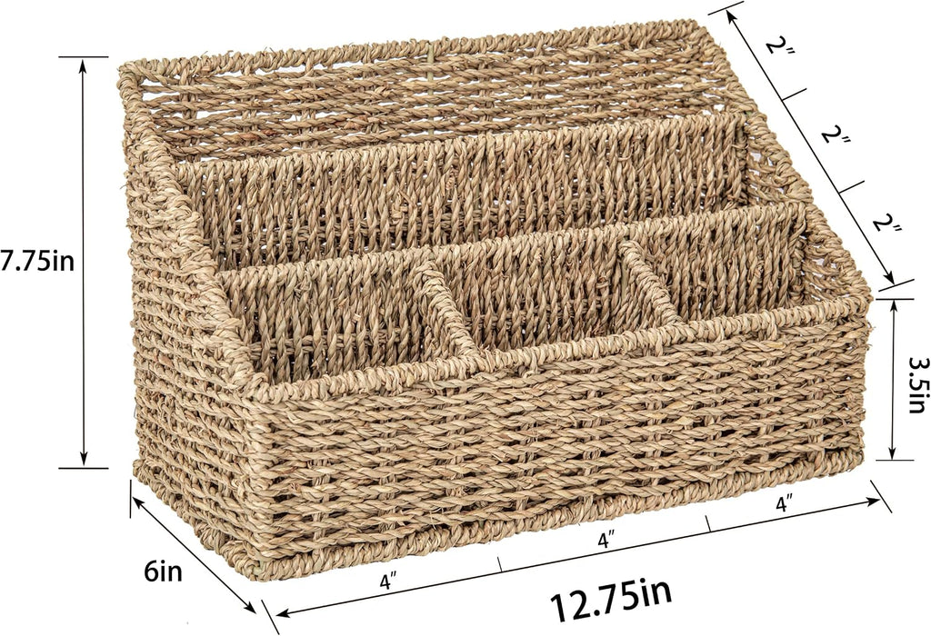 Mail Organizer Countertops, Desk Organizer Bills Organizer, Mail Sorters Organizers, Pencil Holder Magazine File Holder, Desk Organizer and Accessories(Seagrass)