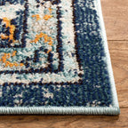 SAFAVIEH Madison Square Rug 9', Traditional Blue & Light Blue MAD473M