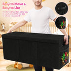 Extra Large Toy Box, Collapsible Toy Storage Organizer, 40"x16"x16", Black