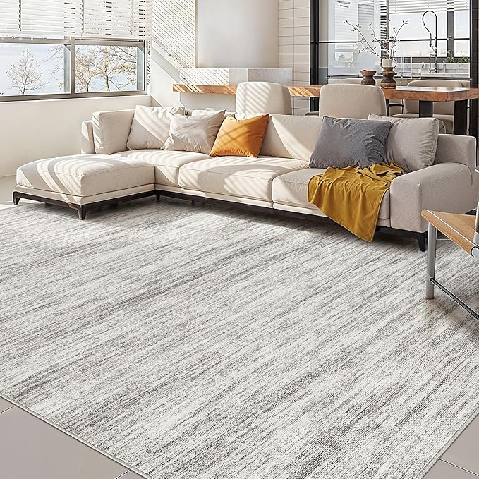 Nakagishi 10x14 Area Rugs Living Room: Washable Large Vintage Rug Neutral by NakagishiAreaRug