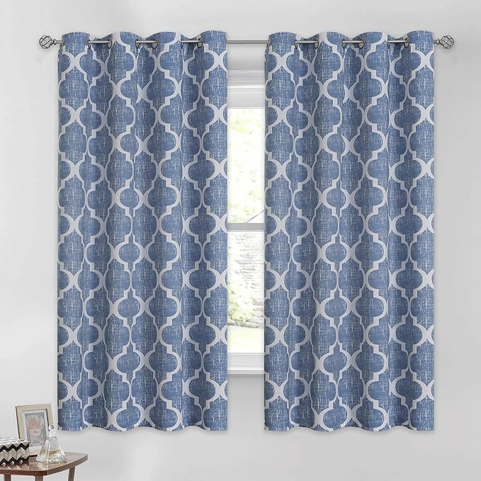 Beauoop 100% Blackout Curtains 45 Inches Long 2 Panels by Beauoop