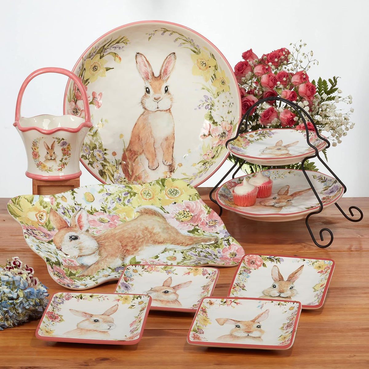 Certified International Easter Garden 10.75" Dinner Plate, Set of 4, Multicolored, Large