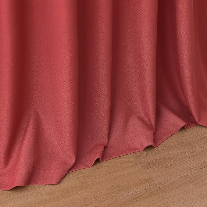 Christmas Red Linen Curtains 90 Inches Long - Image 9