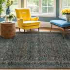 Dark Green 4x6 Washable Area Rug by HazoHaus