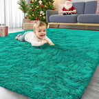 OLANLY Area Rugs for Living Room Bedroom, Machine Washable 4x5.9 ft Soft Fluffy by OLANLY