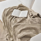 EVERGRACEHOME Modern Checkered Chenille Throw Blanket, Soft Cozy Plaid Knitted - Image 8