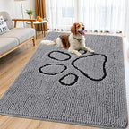 Smiry Dog Door Mat for Muddy Paws, Absorbent Dirt Trapper Non Slip Quick Dry by Smiry