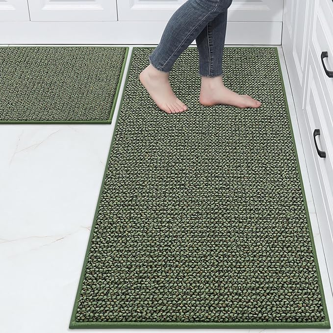 BEQHAUSE Kitchen Rugs and Mats 2PCS, Non-Slip Kitchen Mats by BEQHAUSE