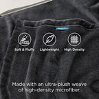 Bedsure GentleSoft Fleece Bed Blankets Full Size Charcoal - Image 3