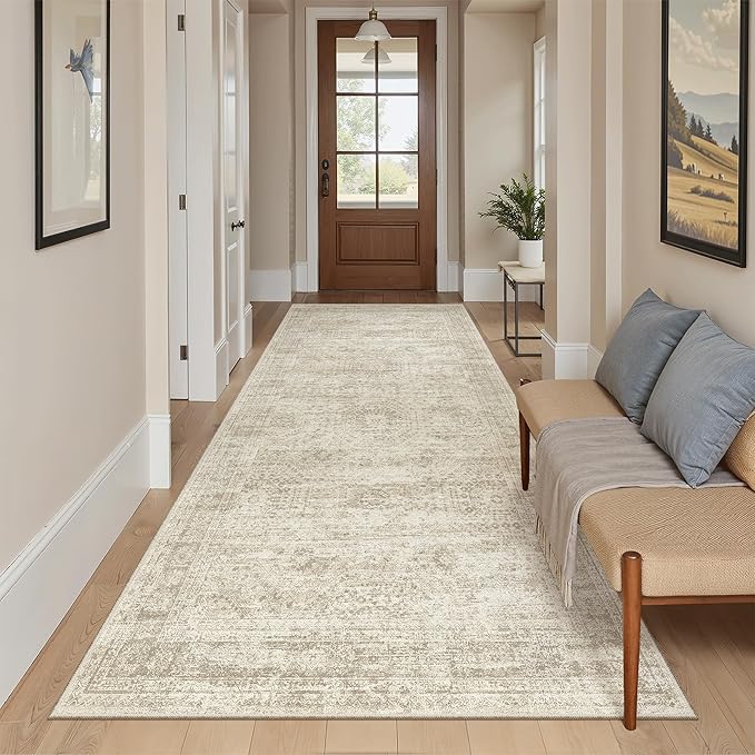 Soalmost Hallway Runner Rug 4x8 Wide: Washable Thin Runners - Image 3