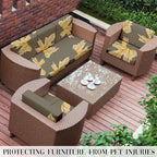 8Pcs Stretch Patio Cushion Covers Outdoor Cushion Cover, Jacquard Stretch - Image 6