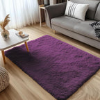 OLANLY 3x5 Machine Washable Small Bedside Rug, Soft Fluffy Shaggy Rugs - Image 3