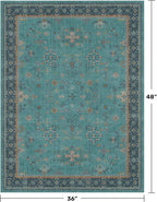 3x4 Teal Rugs for Entryway Indoor - Image 2