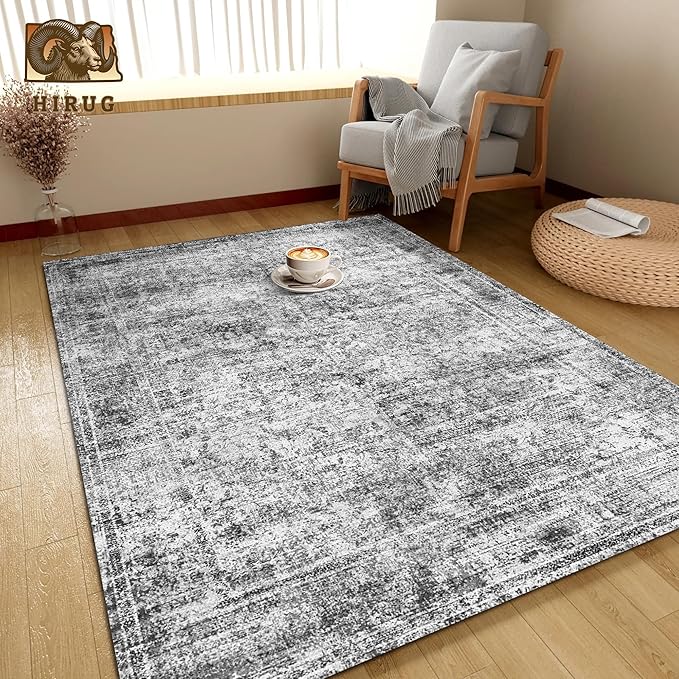 Washable Area Rug 3' x 5 ' Vintage Traditional Persian Mat - Image 4