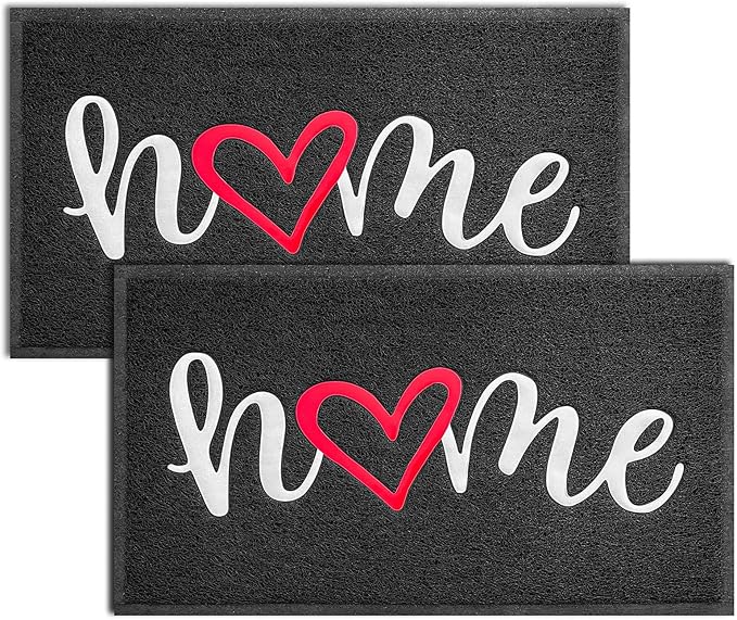 EARTHALL Door Mat 2-Pack Outside Inside Home Doormat 30"x17.5" Durable Floor - Image 8