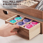 SMARTAKE Wooden Coffee Pod Organizer Storage Box Coffee Tea Organizer