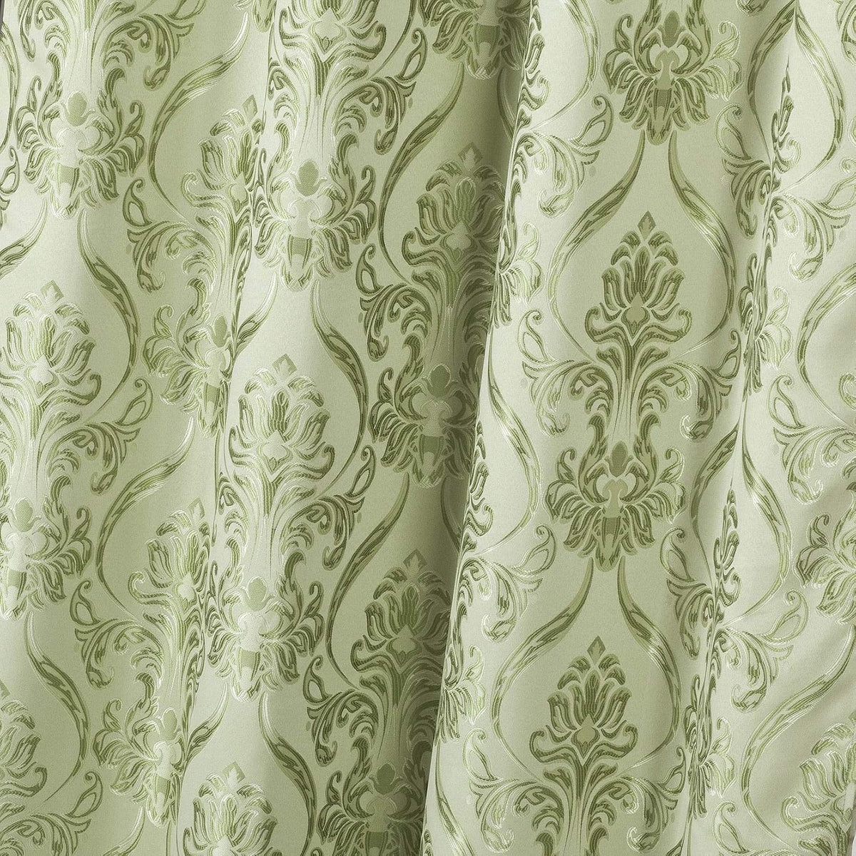 All American Collection New 4 Piece Drape Set with Attached Valance and Sheer with 2 Tie Backs Included (63" Length, Sage)