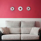 BONNYCO White Wall Mirrors Pack of 3 Pieces Home & Bedroom Decorations
