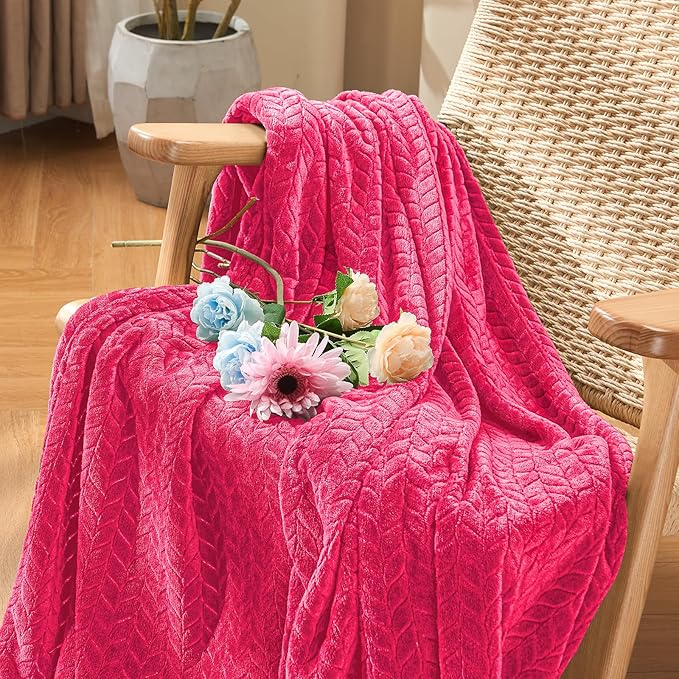inhand Hot Pink Fleece Throw Blanket - Image 2