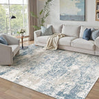 PureCozy Blue 6x9 Area Rug Washable Modern Abstract Living Room Carpet Non Slip - Image 4