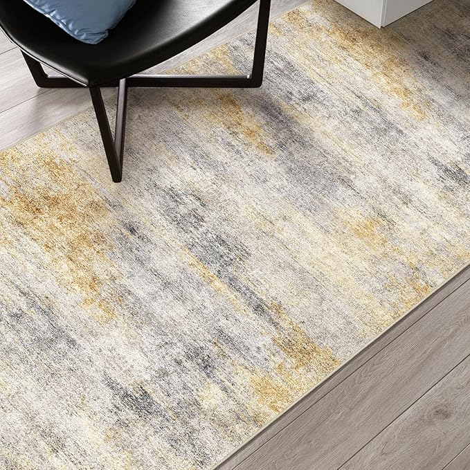 3x6 Washable Kitchen Runner Rug: Modern Abstract Runners - Image 7