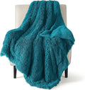 Bedsure GentleSoft Fluffy Turquoise Teal Throw Blanket, Teal Decor Cozy Gifts by BEDSURE