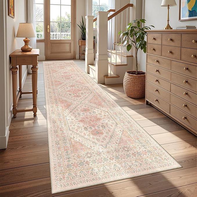 Kitchen Runner Rug Non Slip Washable 2.5x10, Soft Ultra-Thin Entryway Rug by Restydon