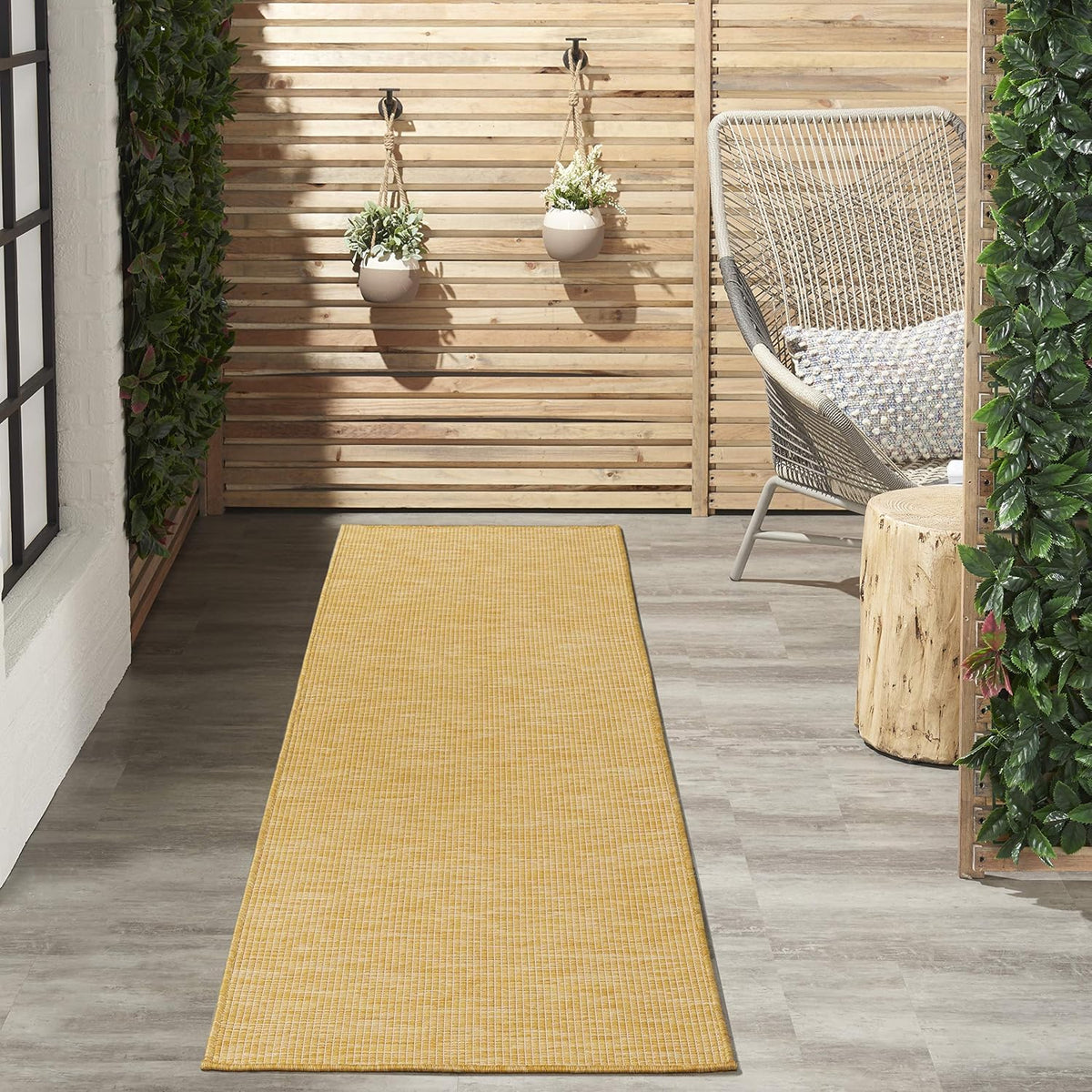 Nourison Home Positano Yellow 2'2" x 10' Area Rug - Easy Clean, Non Shedding, Bed Room, Living Room, Dining Room, Kitchen (10' Runner)