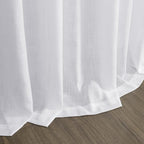 Snow White Linen Curtains 63 Inch Length - Image 9