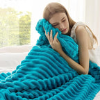 Bedsure GentleSoft Teal Twin Blanket - Image 3