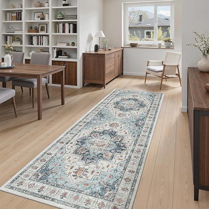 Madane Hallway Runner 3x8, Kitchen Rugs Washable Entryway Rug Vintage Kitchen - Image 2