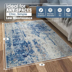 4x6 Area Rugs for Living Room Rug Washable: Abstract Rug for Dining Room - Image 2