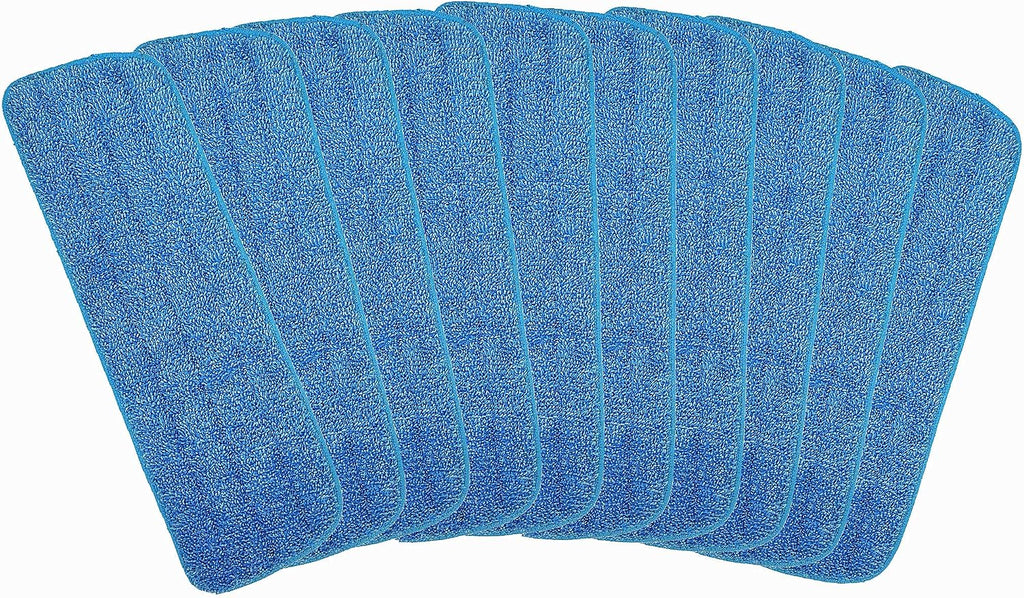 Xindejia 10 Pack Microfiber Spray Mop Replacement Heads for Wet/Dry Mops Floor Cleaning Pads Compatible with Bona Floor Care System
