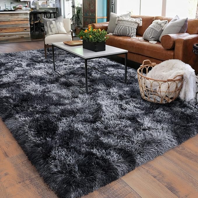Rugs for Living Room 5x7, Soft Shaggy Modern Shag Area Rug for Bedroom by Quntue