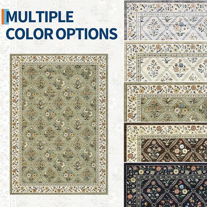 Washable Kitchen Rugs Non Slip 2x6 Hallway Runner Rug Stain Resistant Low Pile - Image 8