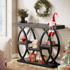 Tribesigns 39.4" Console Table, Sofa Table, Accent Tables, Black Brown