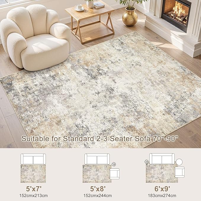 UERMEI 6x9 Area Rug Living Room Rugs - Image 2