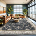 Boho Black Rug for Living Room - Image 3