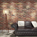 Art3d 10-Pack Durable Faux Brick Peel and Stick 3D Wall Panels, Red Brown