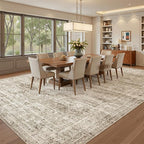Area Rug 10x12 Vintage Washable Living Room Large Carpet Non Slip Bedroom - Image 3