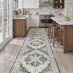 Madane Hallway Runner Rug 2'6''x12' Kitchen Runner, Non Slip Vintage Runners - Image 2