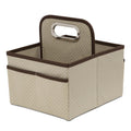 Delta Children Portable Nursery Caddy - Essential Lightweight Storage Bin with Multiple Compartments - Easy Storage/Organization Solution, Beige