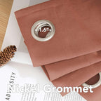 H.VERSAILTEX Linen Curtains Home Decorative Nickel Grommet Curtains Privacy - Image 5