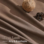 Nanspring Caramel Brown Curtains 80 Inches Long 2 Panels Set - Image 5