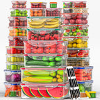 56 PCS Food Storage Containers with Lids Airtight (28 Boxes - 28 Lids)