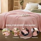 Bedsure 100% Cotton Muslin Blanket Queen Size - Image 4