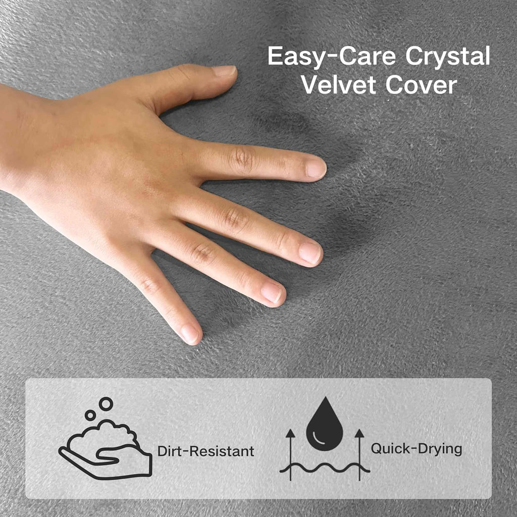 Swbvs Tri-Fold Memory Foam Mattress, 6 inch Single Folding Mattress with Washable Covers, Reversible Design, Foldable Mattress Topper for Travel&Guests 75" x 25" x 6"