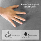 Swbvs Tri-Fold Memory Foam Mattress, 6 inch Single Folding Mattress with Washable Covers, Reversible Design, Foldable Mattress Topper for Travel&Guests 75" x 25" x 6"