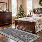 Washable 3x7 Entryway Runner Rug: Farmhouse Wide Kitchen Rug Soft Water - Image 2